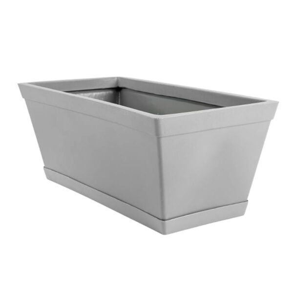 Vaso Floreira Trapezio Classico 30 Cinza Claro Vasap