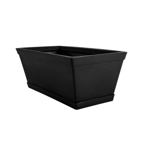 Vaso Floreira Trapezio Classico 18 Preto Absoluto Vasap