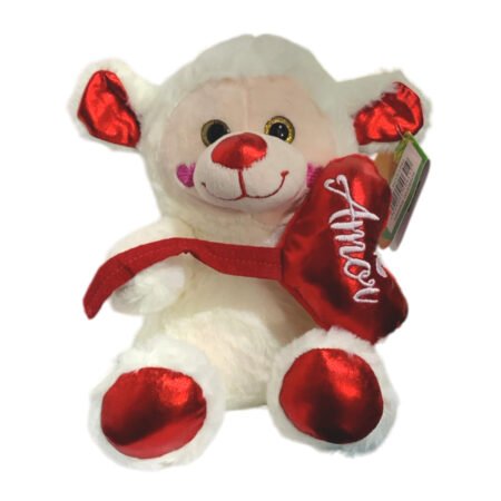 Urso de Pelúcia C/ Coração 20cm
