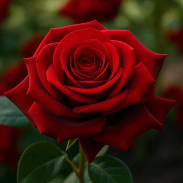 Muda Rosa De Torrão Vermelho Veludo