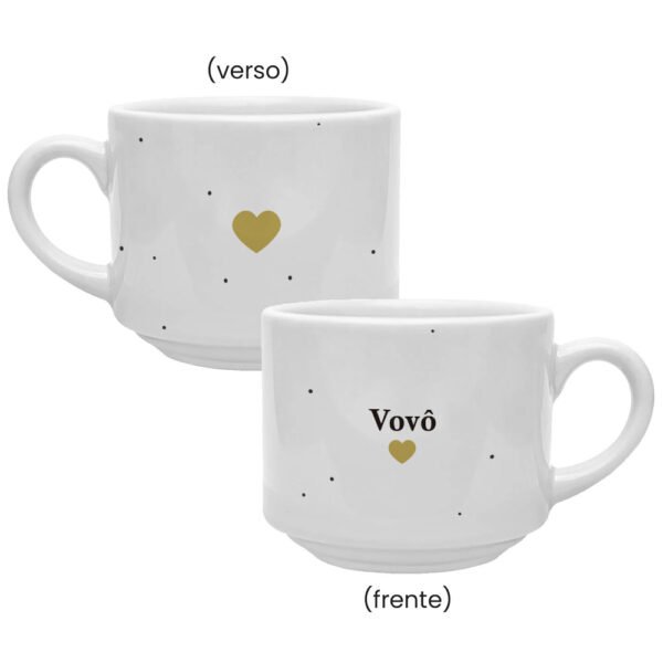 Caneca Cerâmica 180ml Branca • Vovô
