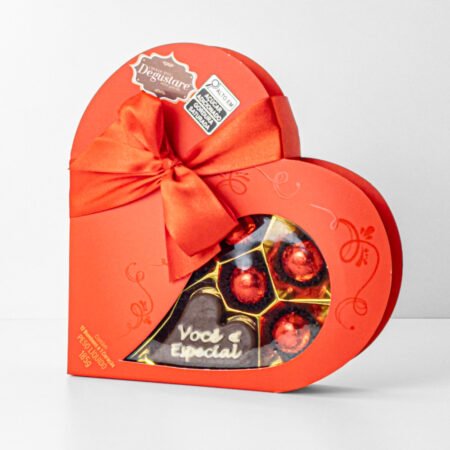 Caixa de Chocolate Sortido Formato Coração Degustare 185g