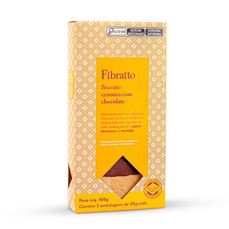 Biscoito cenoura com chocolate Fibratto 100G