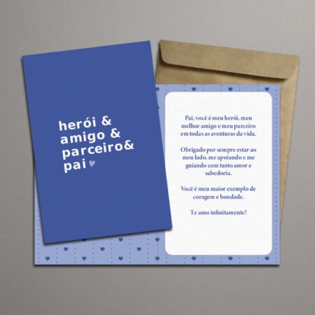 Cartão Dobrável 11x15cm Com Envelope • Pai