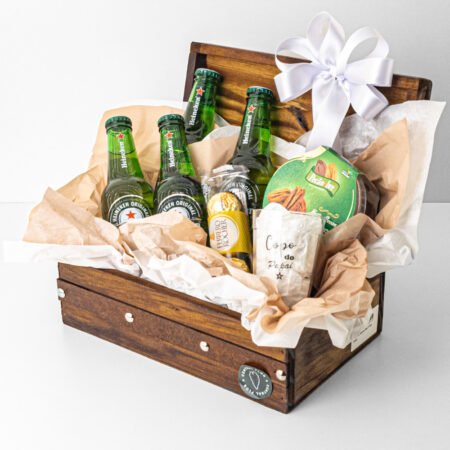 Cesta 4x Heineken + Nozes Agridoce + Copo Boteco "Papai"