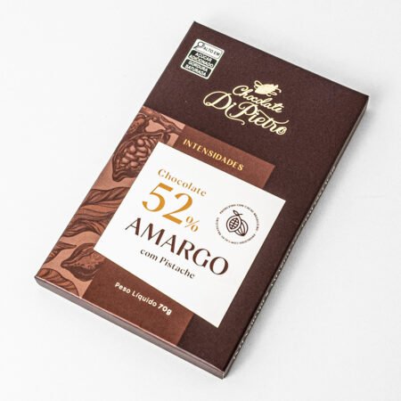 Tablete amargo 52% com pistache Chocolate Di Pietro 70G