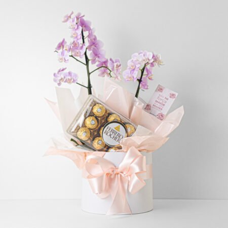 Box Orquidea P12 Phal 2h + Ferrero Rocher 150g - Dia da Mulher 2026