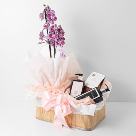 Cesta Orquidea P12 Phal 2H + Hidratante Glam 300ml Mahogany - Dia Da Mulher 2026