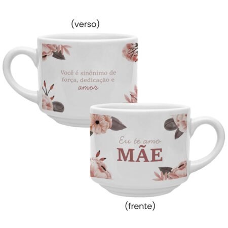 CANECA CERAMICA 180ML EMPILHAVEL BRANCA MAE