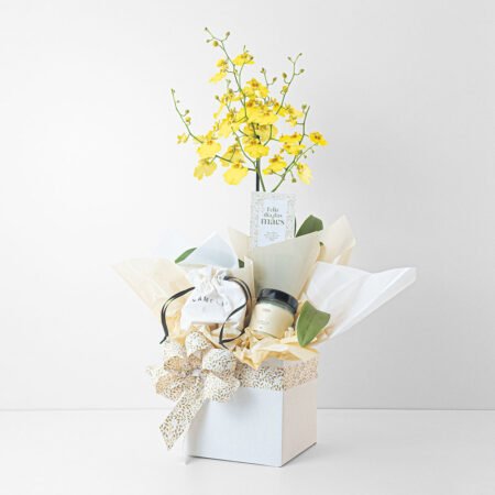 Orquidea P12 Oncidium + Cachepô de Papel + Laço • Dia Das Mães 2026