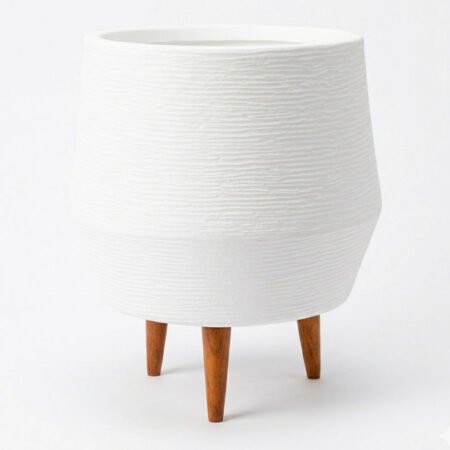 POLI. BRANCO GRAFIATO COM PÉ A29 X DS30 X B28 - REIN'S VASOS