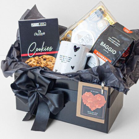 Cesta Café Baggio + Ferrero Rocher + Cookies + Caneca Te Amo + Cartão - Dia Dos Namorados 2026