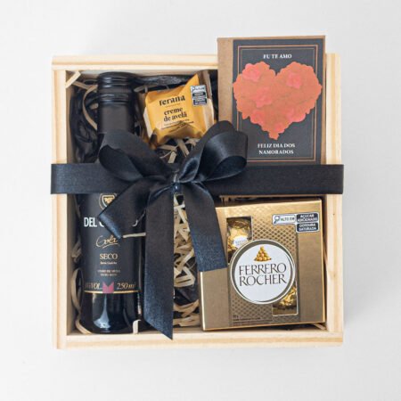 Cesta Ferrero Rocher + Vinho Del Grano + Trufa + Cartão - Dia Dos Namorados 2026