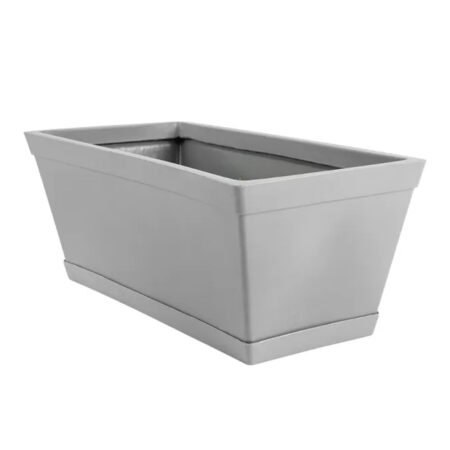 Vaso Floreira Trapezio Classico 30 Cinza Claro Vasap