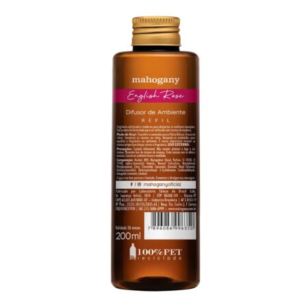Refil Difusor Amb English Rose 200ml Mahogany