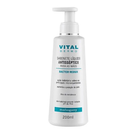 Sabonete Liquido Para Mãos Antisséptico Bacter Redux Vital Dermo 200ml Mahogany