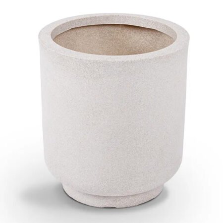 Vaso Cumbuca Alongada G Branco Marmore Vasap
