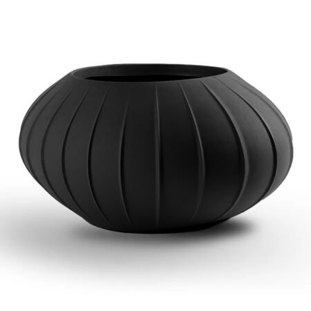 Vaso Oval Hanazaki 24 Preto Absoluto Vasap
