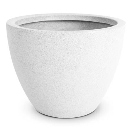 Vaso Cone Baixo 36 Branco Marmore Vasap